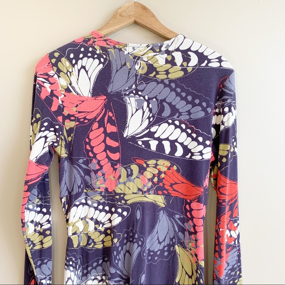 CABI Butterfly Dress V-Neck Jersey Fall Colors MED RELISTED - Picture 6 of 7